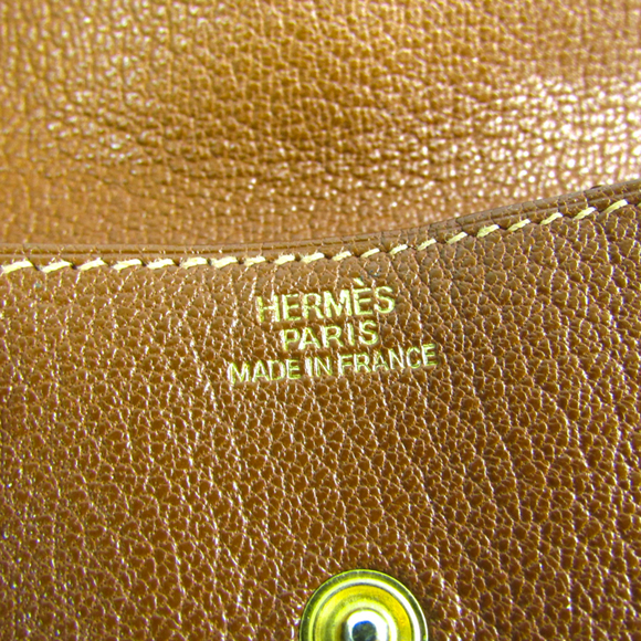 Hermes LE 24 Unisex Leather Coin Purse/coin Case Brown - Picture 8 of 9
